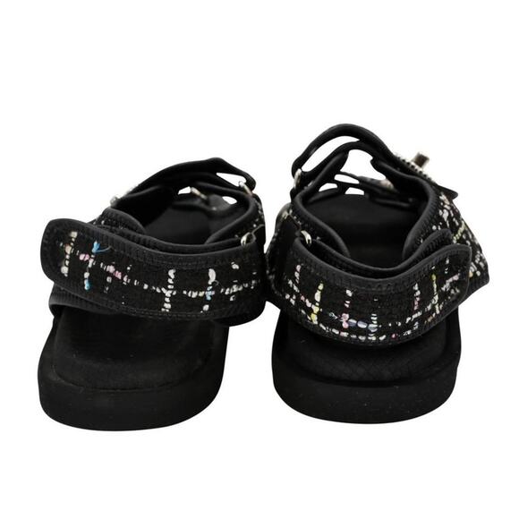 Chanel Dad 39 Tweed Fabric and Leather CC Sandals CC-S0207N-0003 - Picture 9 of 11